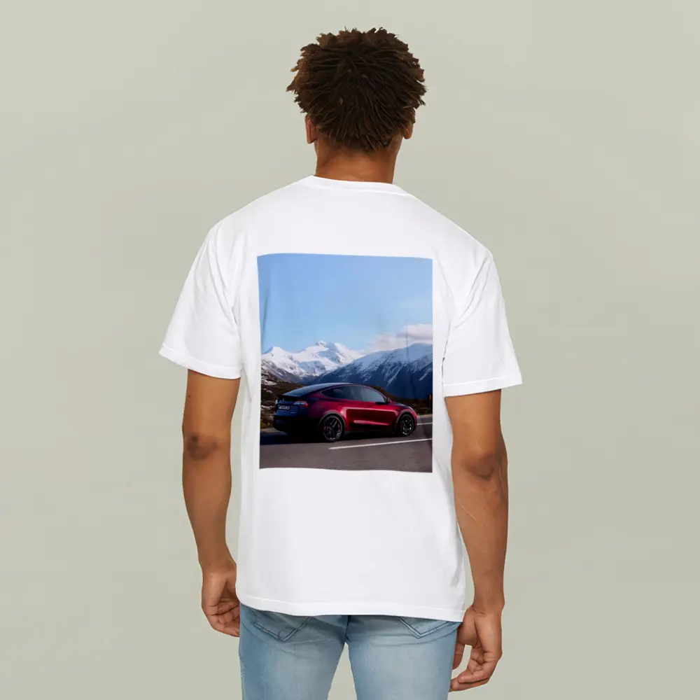 Tesla Model Y Red Mountain Road Drive – T-Shirts