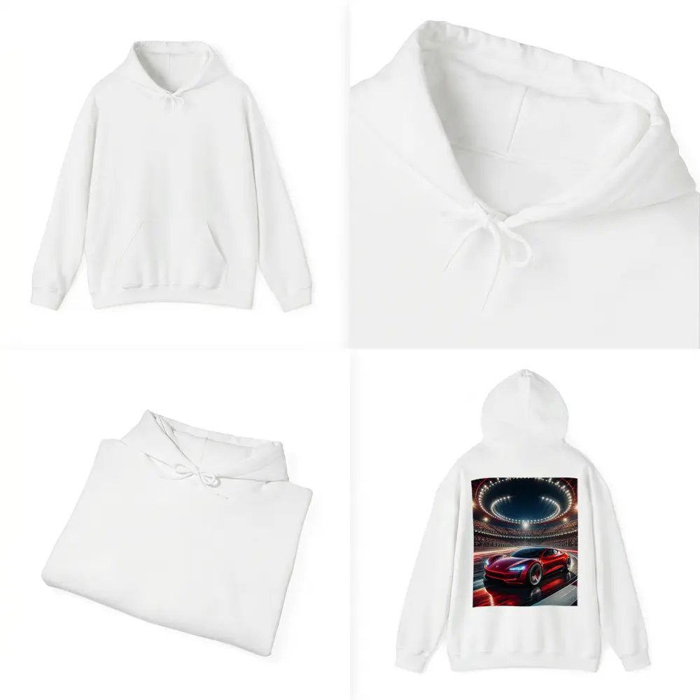 Tesla Roadster Racing Stadium Night Lights – Hoodies
