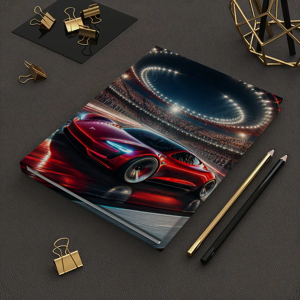Tesla Roadster Racing Stadium Night Lights – Notebooks