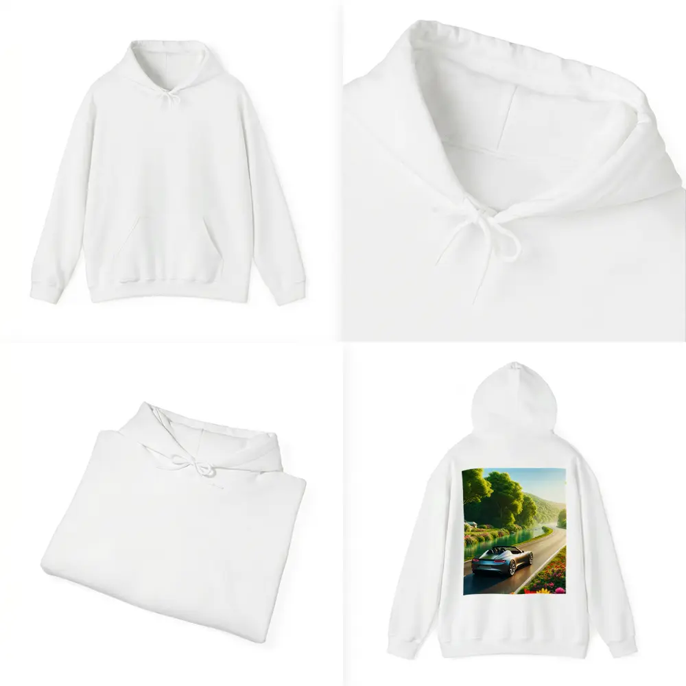Tesla Roadster Convertible Scenic Country Road Drive – Hoodies