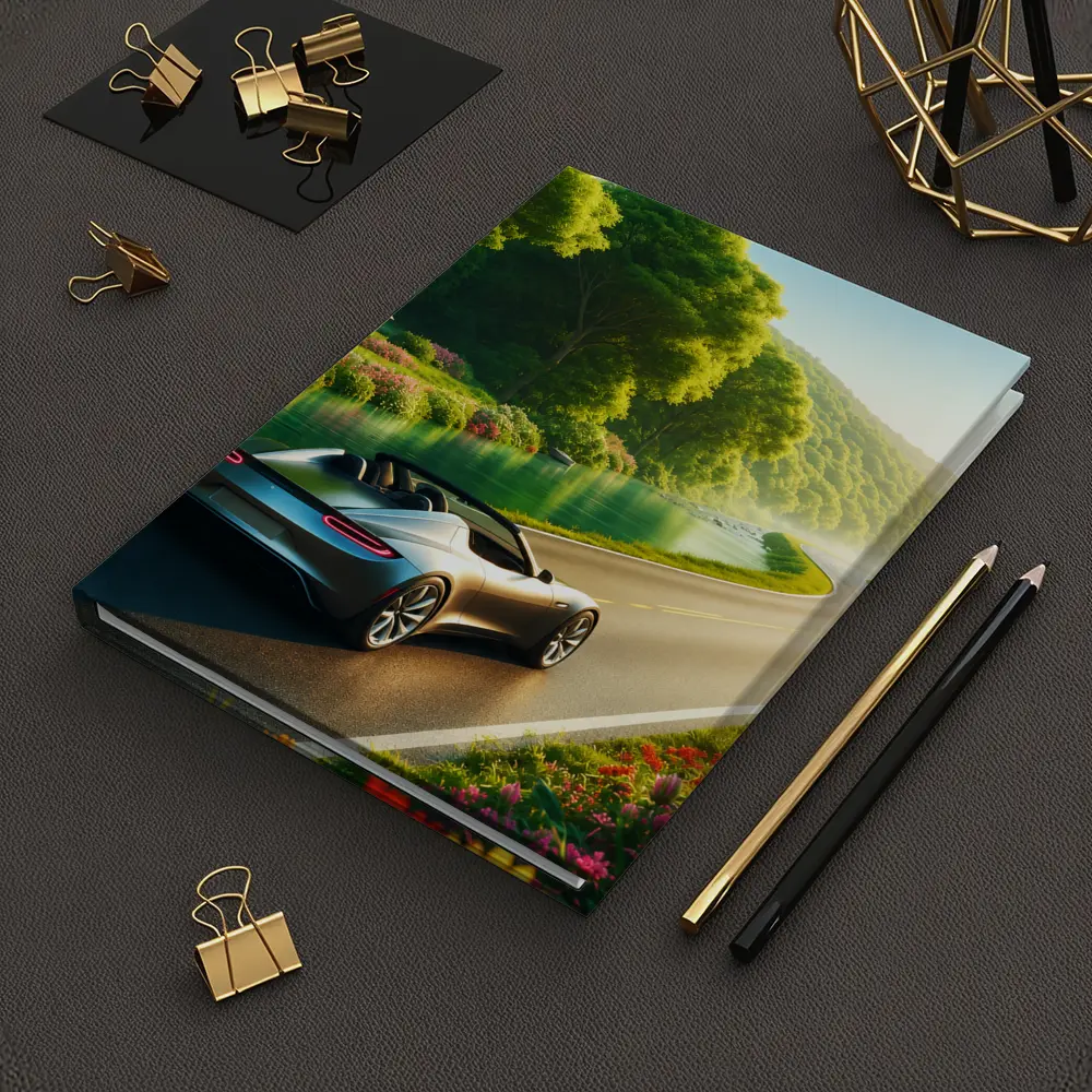 Tesla Roadster Convertible Scenic Country Road Drive – Notebooks