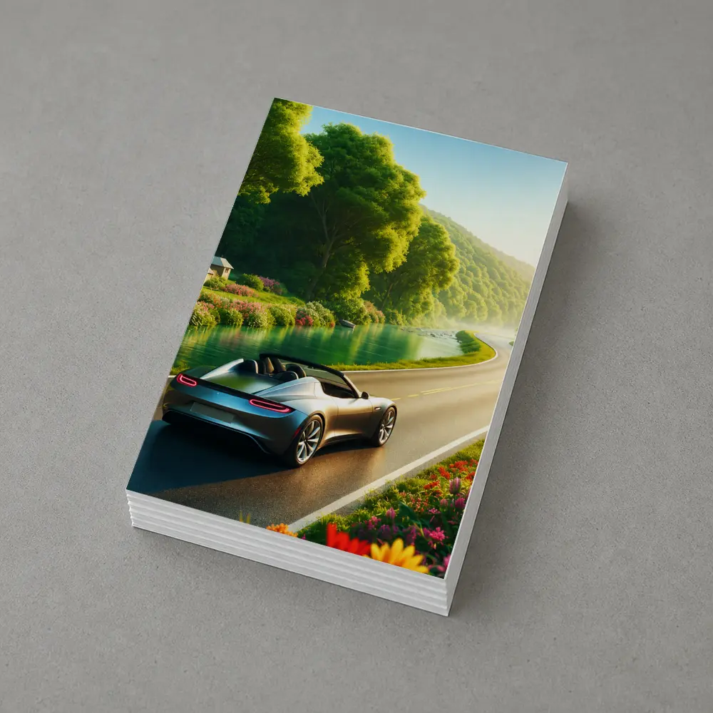 Tesla Roadster Convertible Scenic Country Road Drive – Postcards
