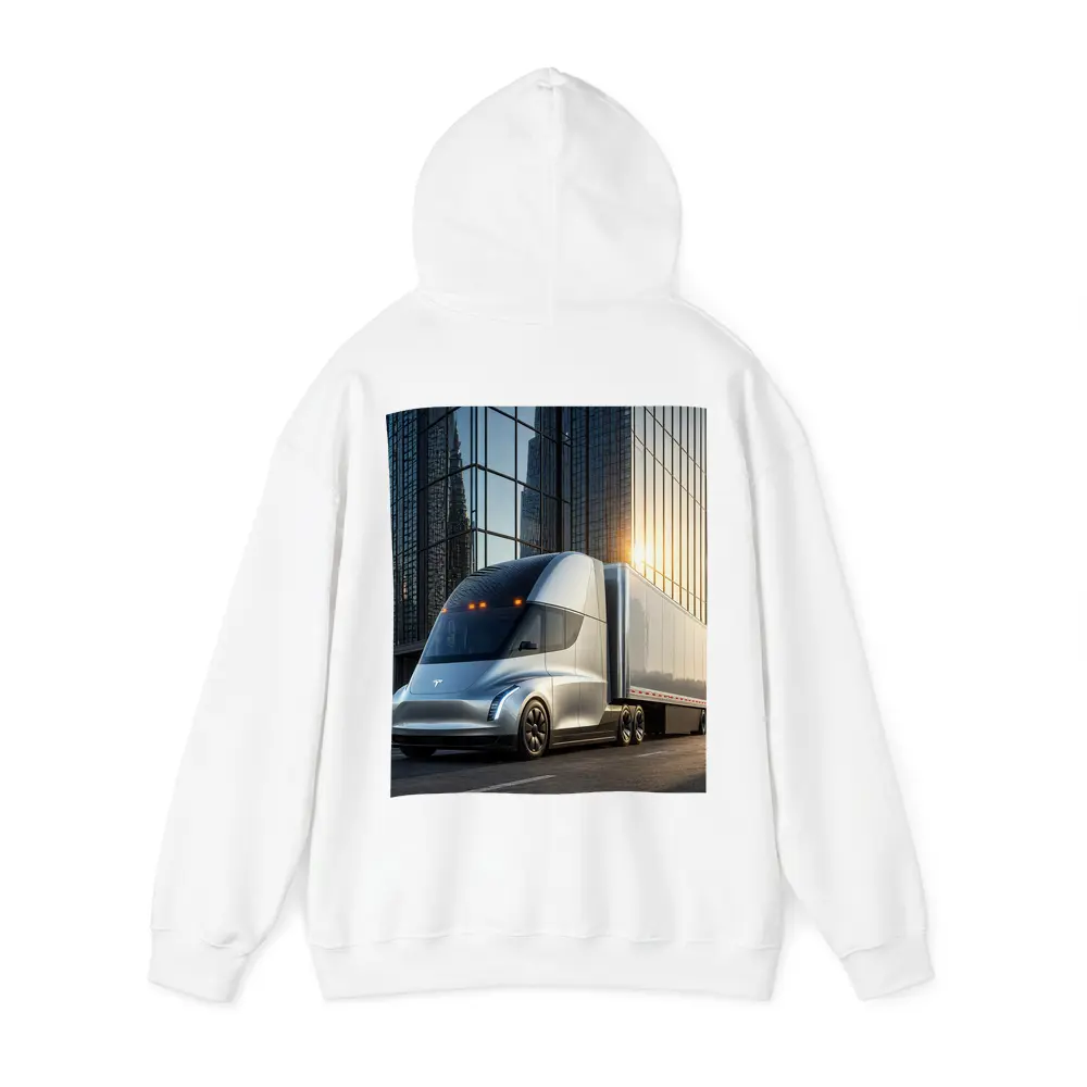 Tesla Semi Truck City Glass Buildings – Hoodies
