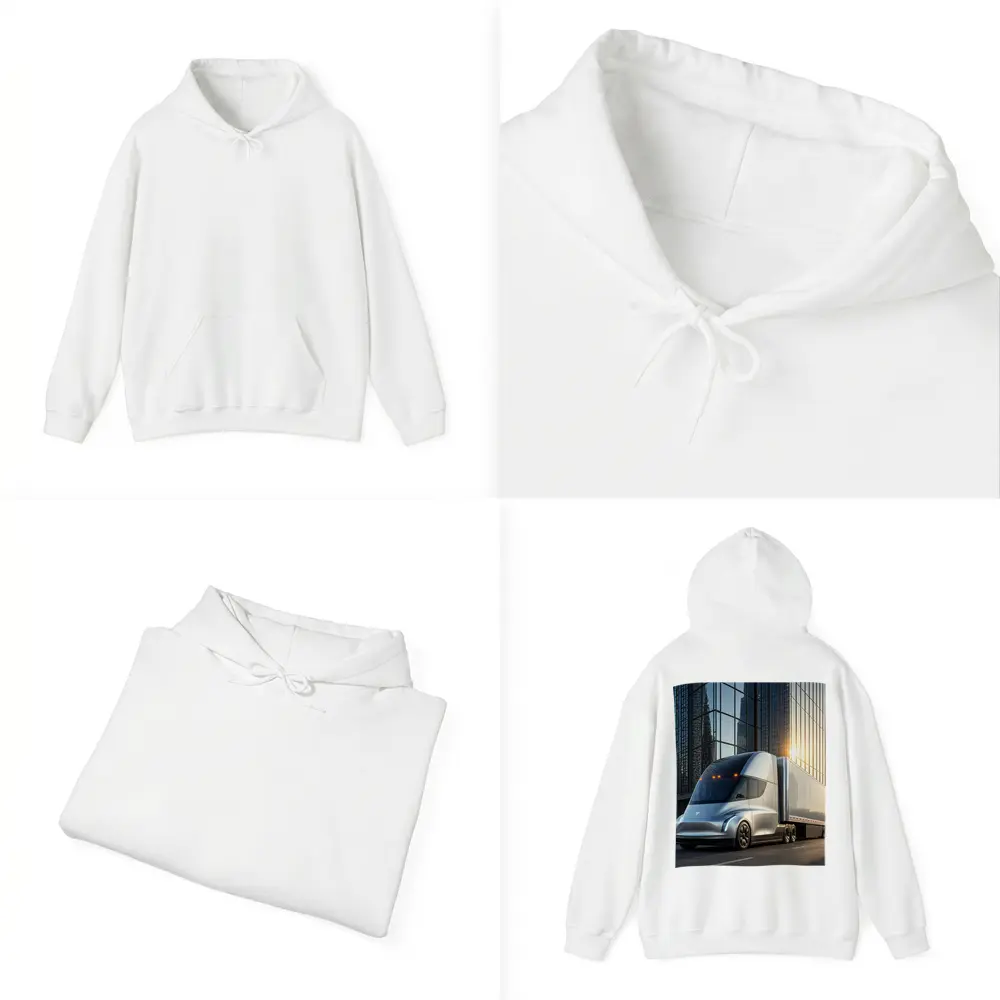 Tesla Semi Truck City Glass Buildings – Hoodies