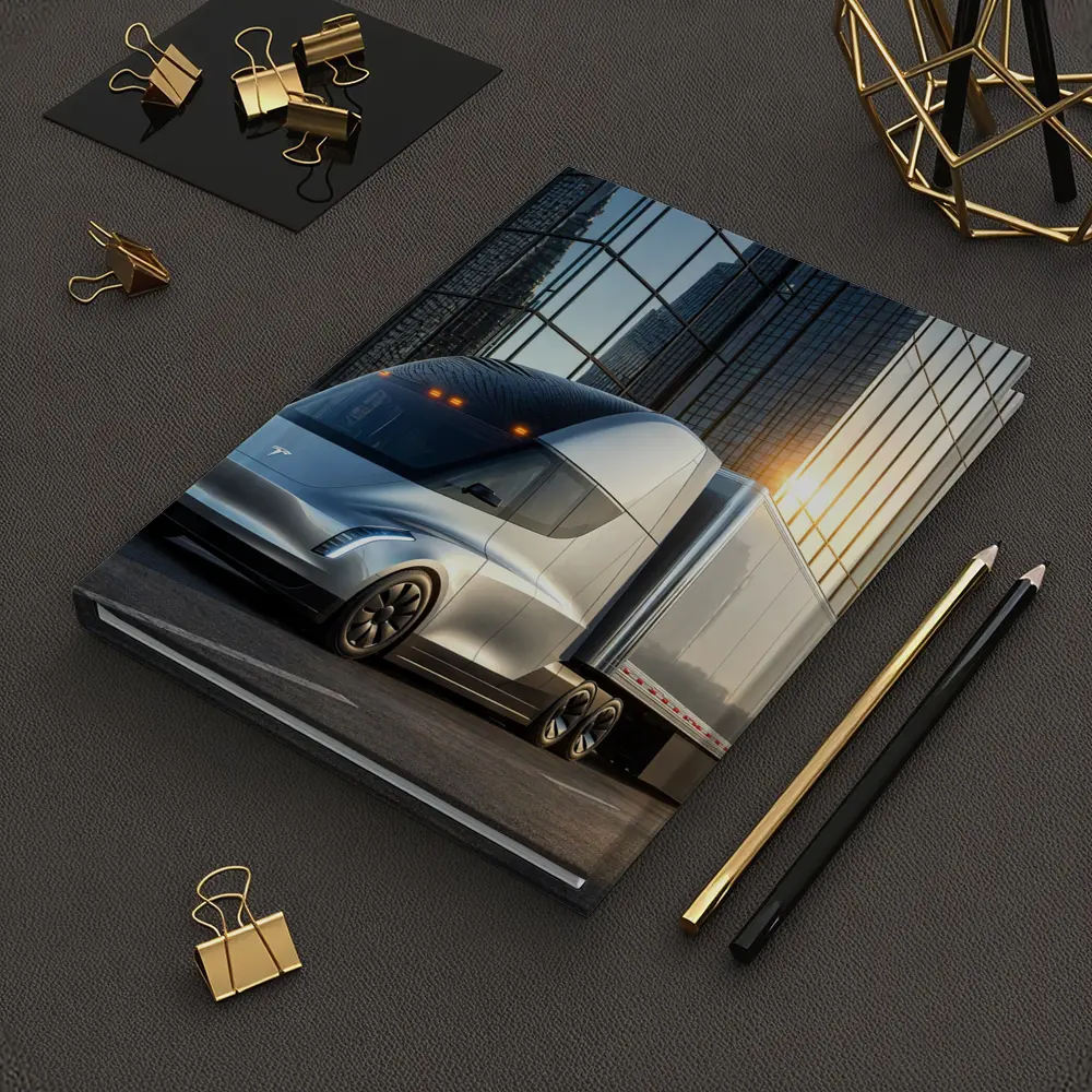 Tesla Semi Truck City Glass Buildings – Notebooks