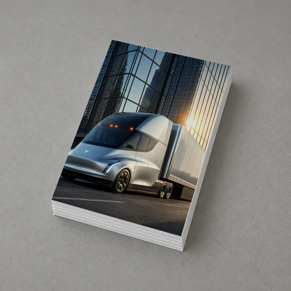 Tesla Semi Truck City Glass Buildings – Postcards