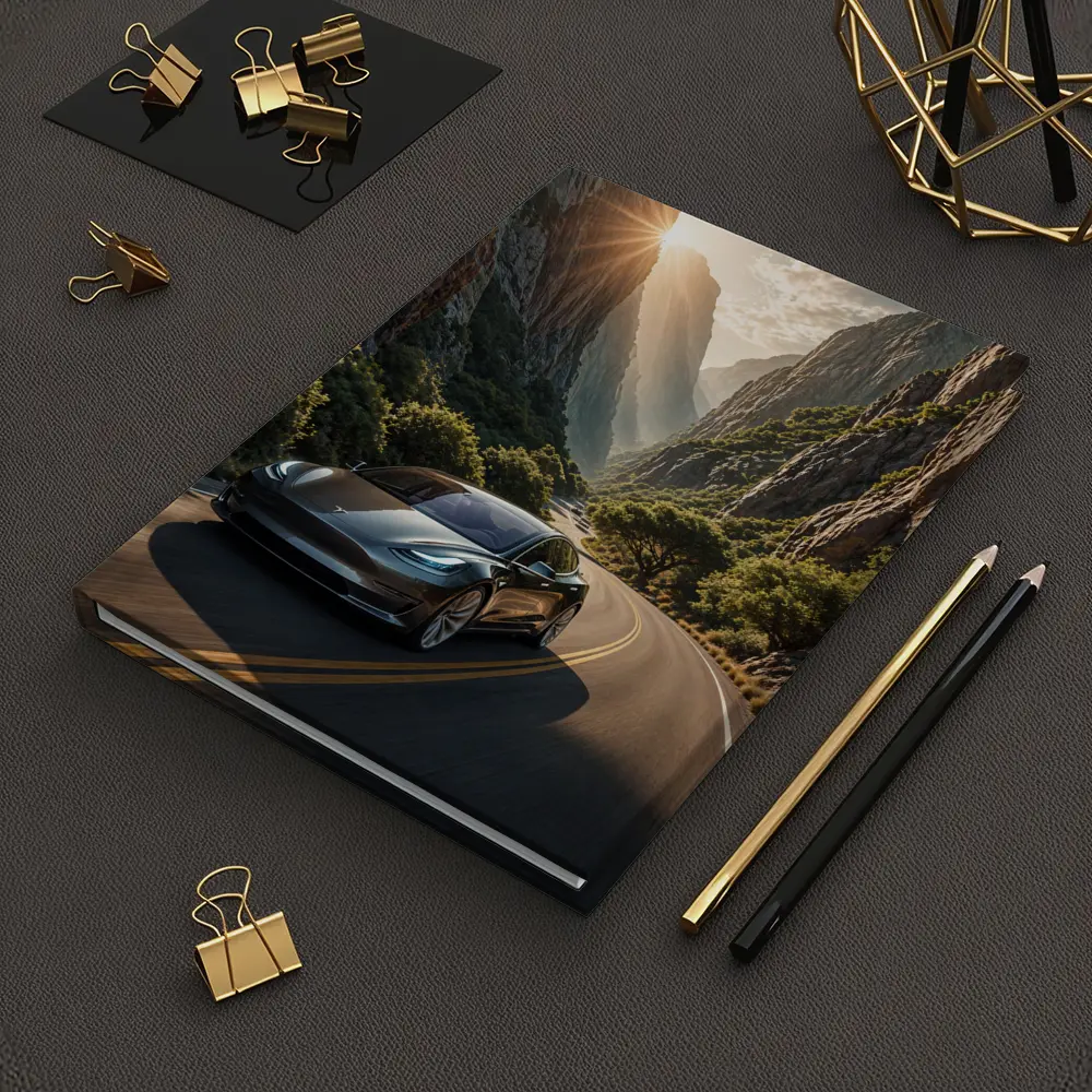 Tesla Model 3 Driving Through Mountain Canyon – Notebooks