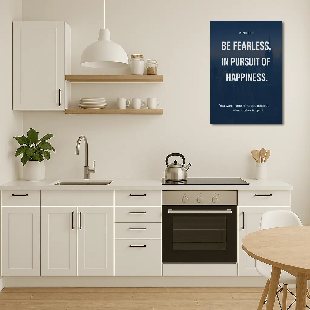 Be Fearless In Pursuit Of Happiness Quote – Wall Art