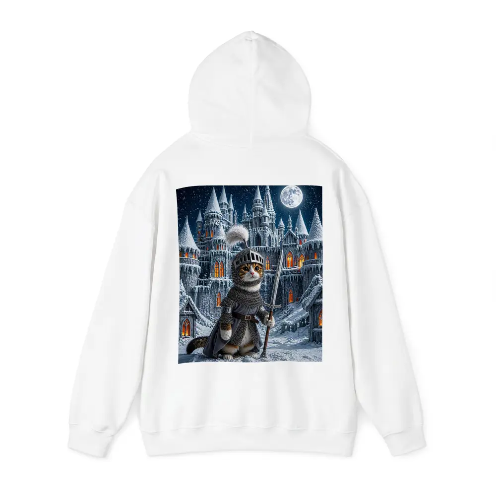 Cat Knight Snow Castle Moon Night – Hoodies