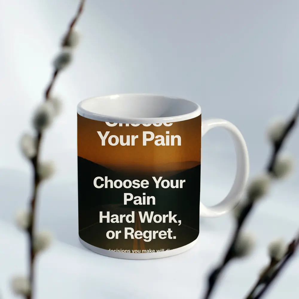 Choose Your Pain Hard Work or Regret – Mugs