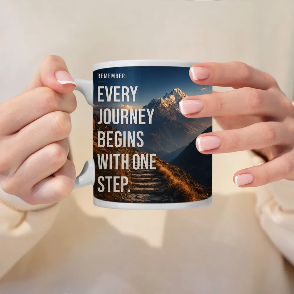 Every Journey Begins With One Step – Mugs