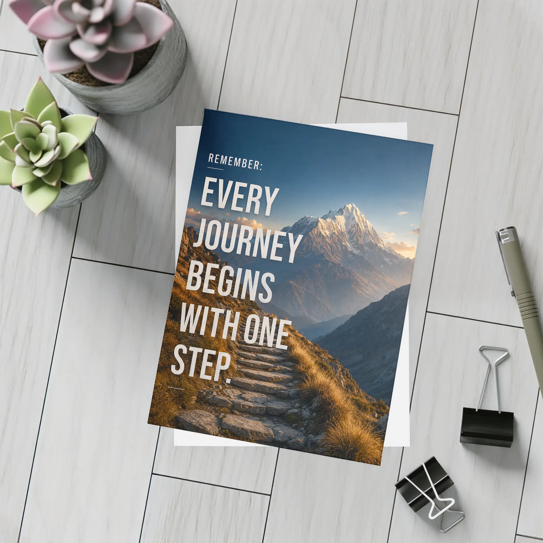 Every Journey Begins With One Step – Postcards