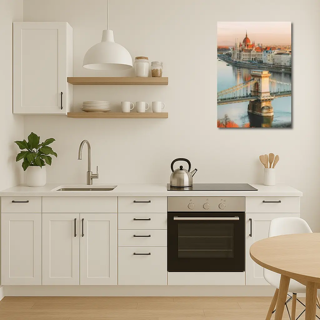 Budapest Chain Bridge Parliament Golden Sunset – Wall Art