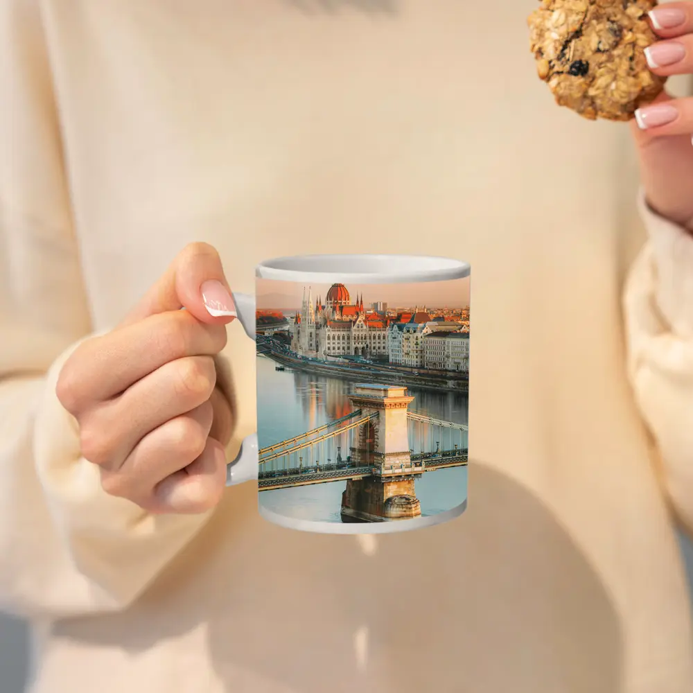 Budapest Chain Bridge Parliament Golden Sunset – Mugs