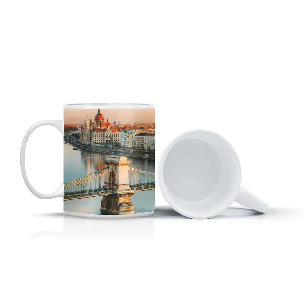 Budapest Chain Bridge Parliament Golden Sunset – Mugs
