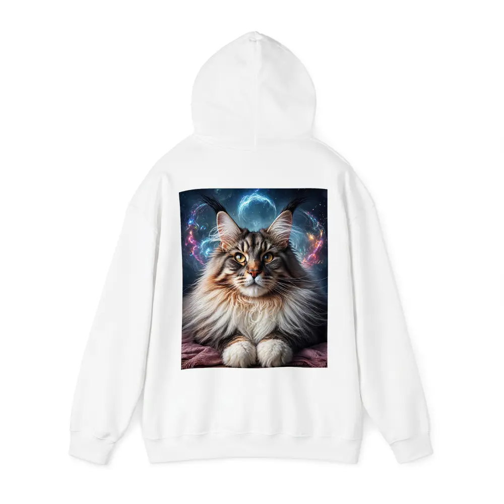 Maine Coon Cat Cosmic Galaxy Fantasy Portrait – Hoodies
