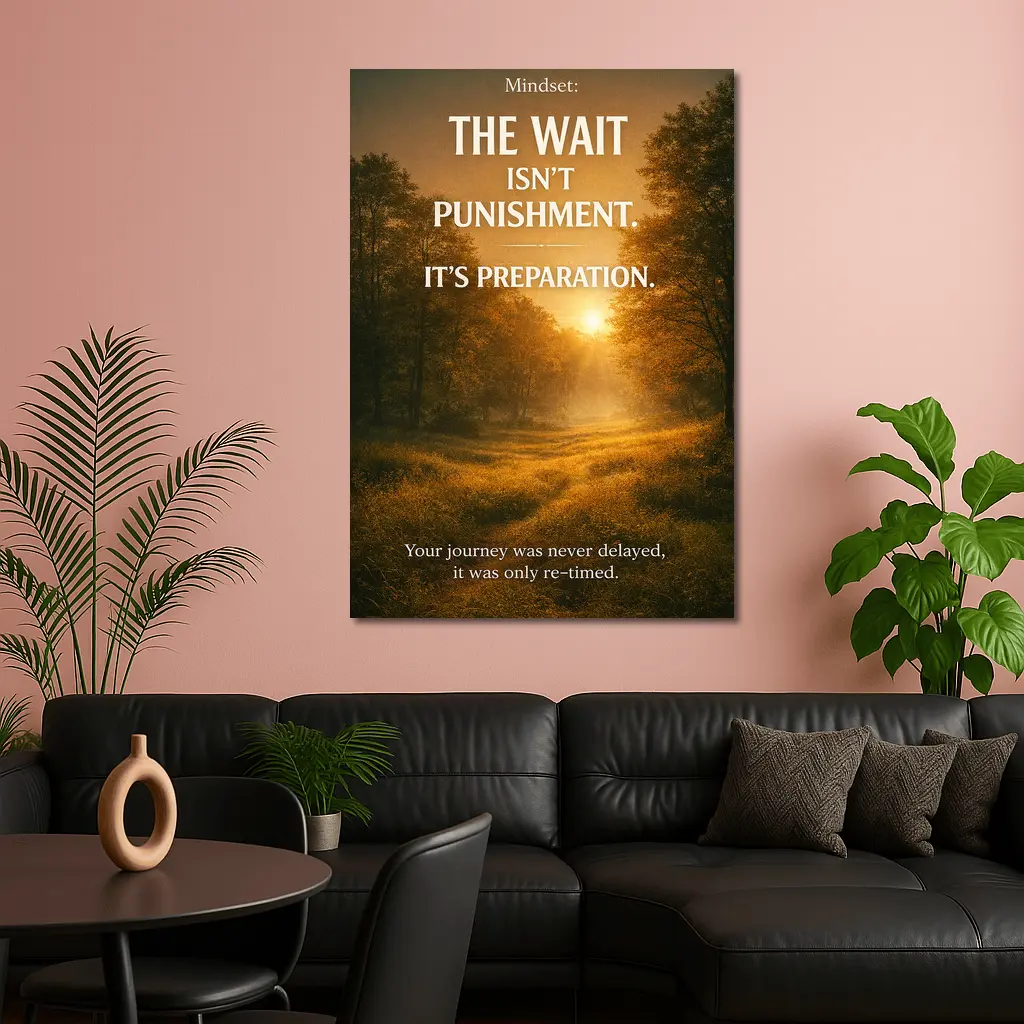 Mindset Wait Preparation Sunrise Forest Path – Wall Art