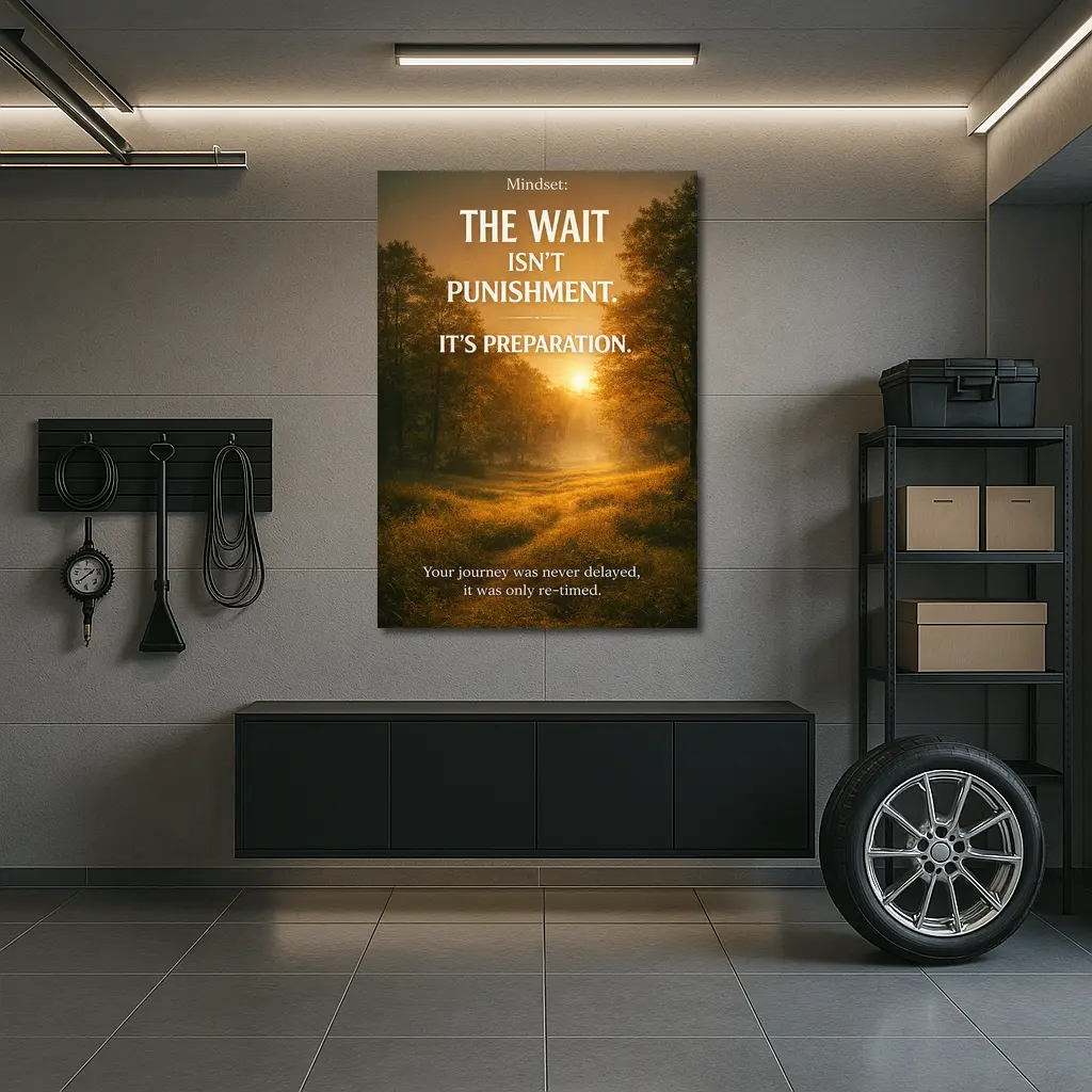 Mindset Wait Preparation Sunrise Forest Path – Wall Art