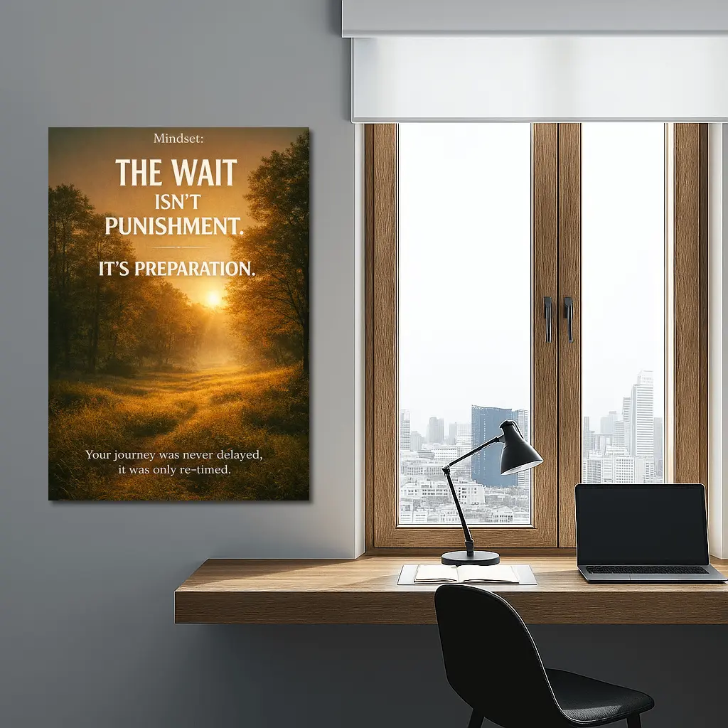 Mindset Wait Preparation Sunrise Forest Path – Wall Art