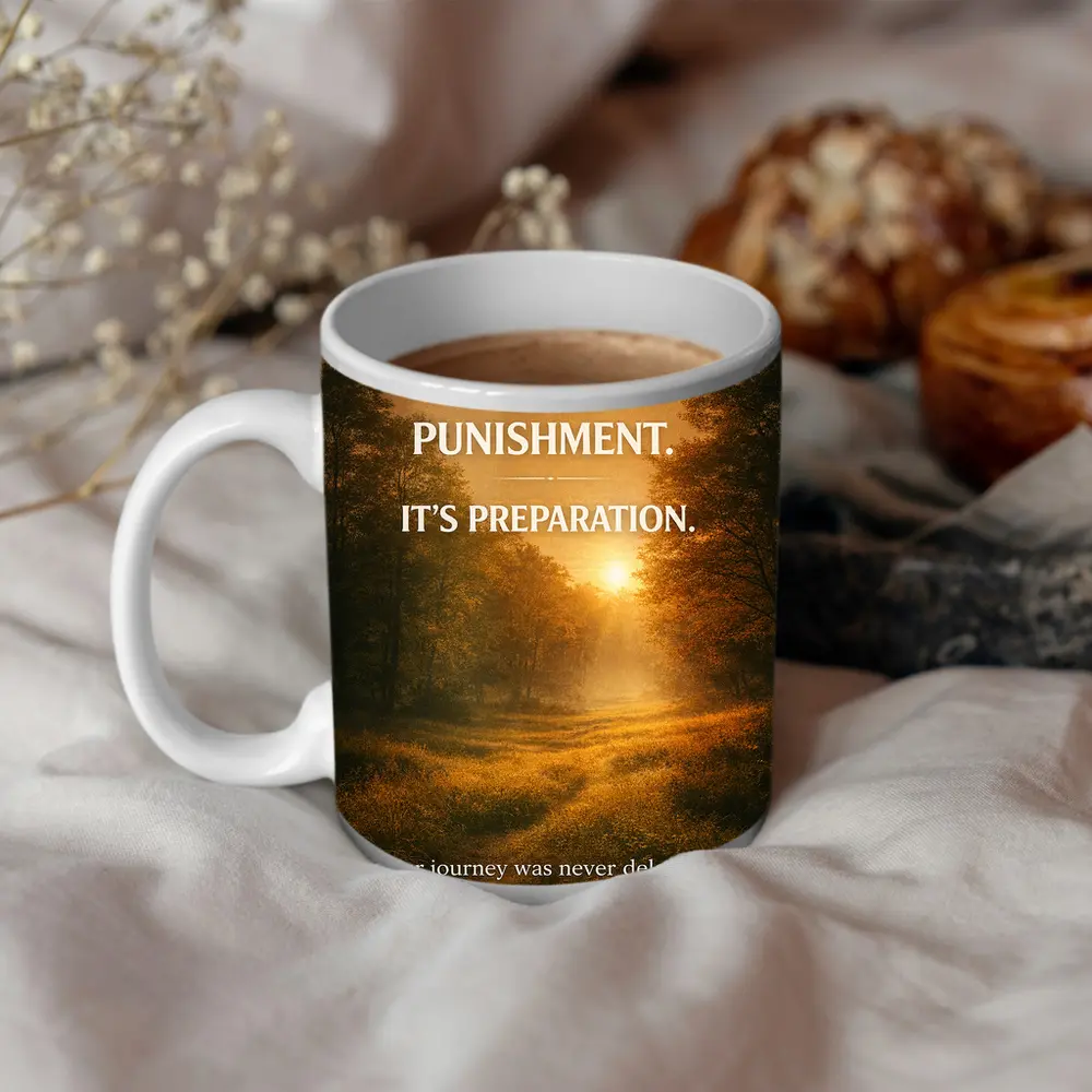 Mindset Wait Preparation Sunrise Forest Path – Mugs
