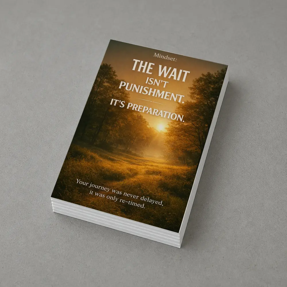 Mindset Wait Preparation Sunrise Forest Path – Postcards