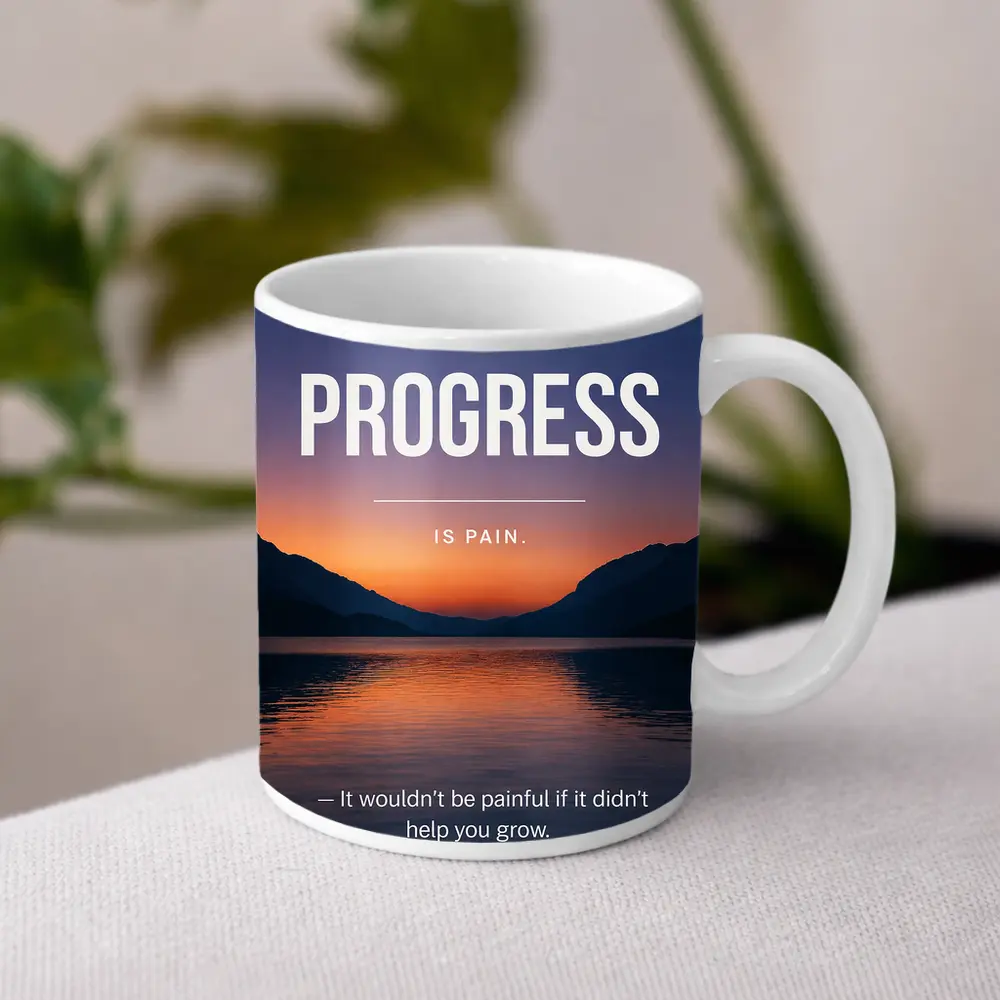 Price of Progress Is Pain Motivational Quote – Mugs