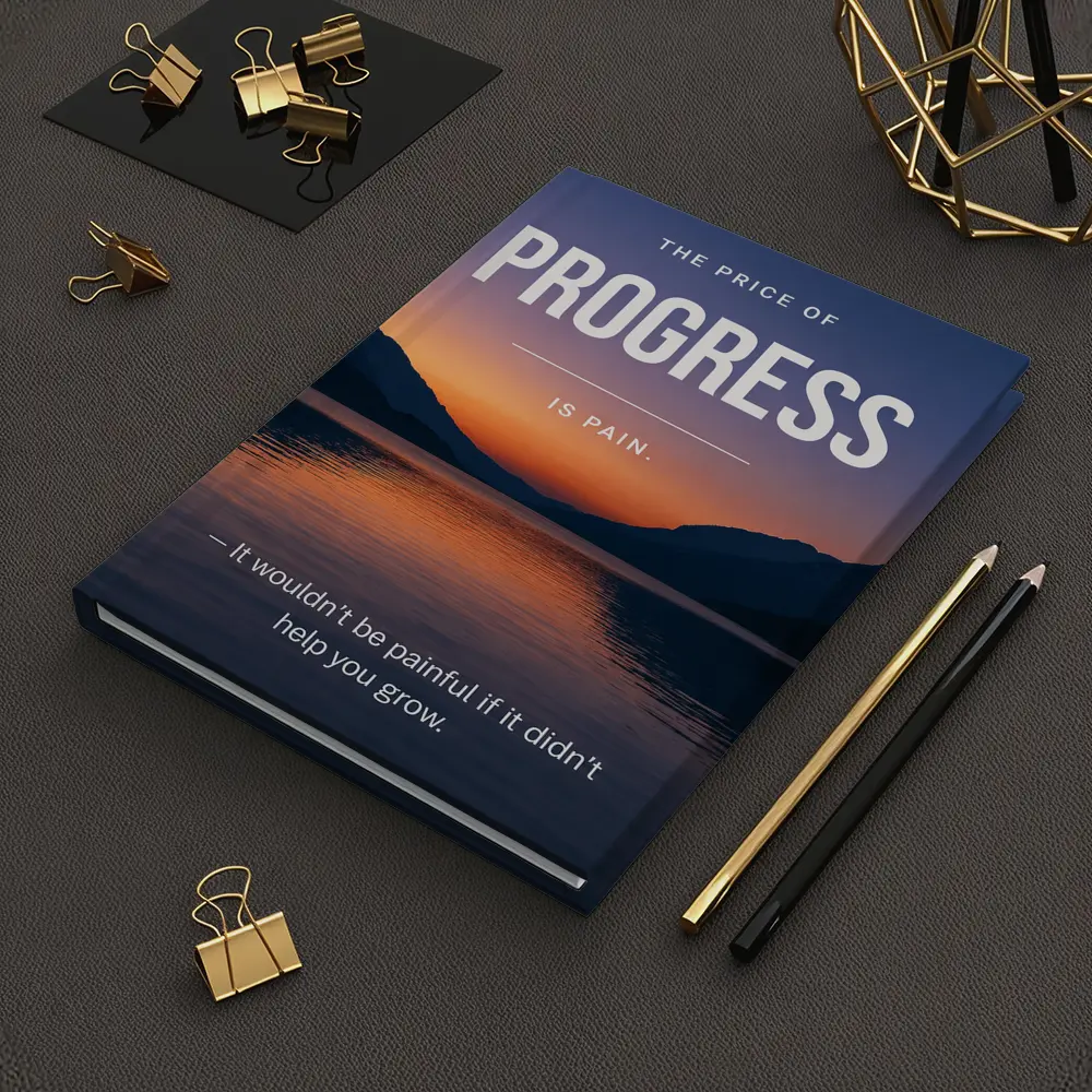 Price of Progress Is Pain Motivational Quote – Notebooks