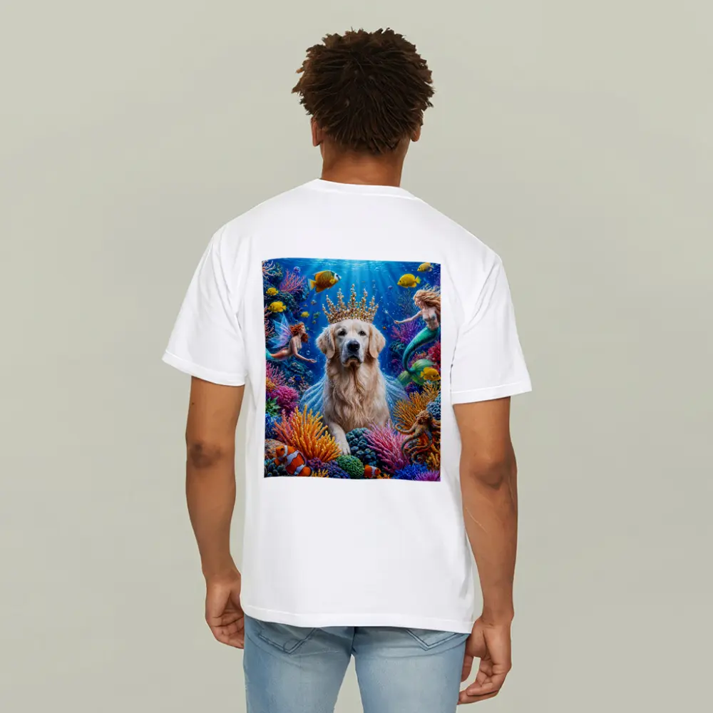 Golden Retriever King Underwater Mermaid Fantasy – T-Shirts