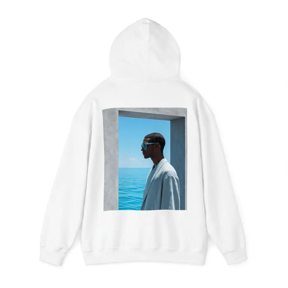 Man in Sunglasses by Ocean Doorway – Hoodies