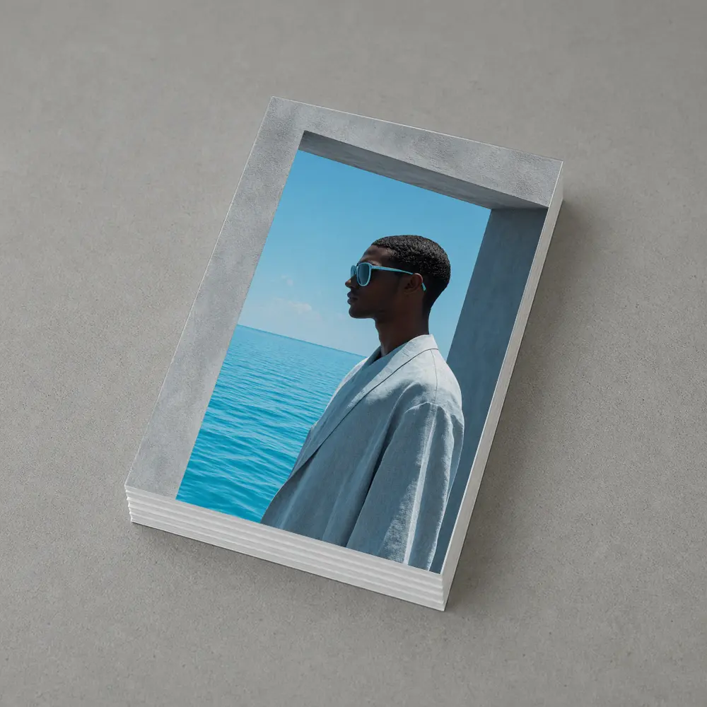 Man in Sunglasses by Ocean Doorway – Postcards