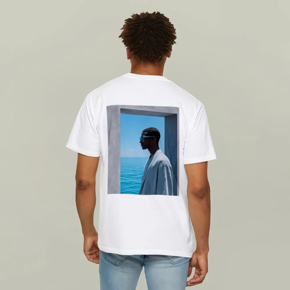 Man in Sunglasses by Ocean Doorway – T-Shirts