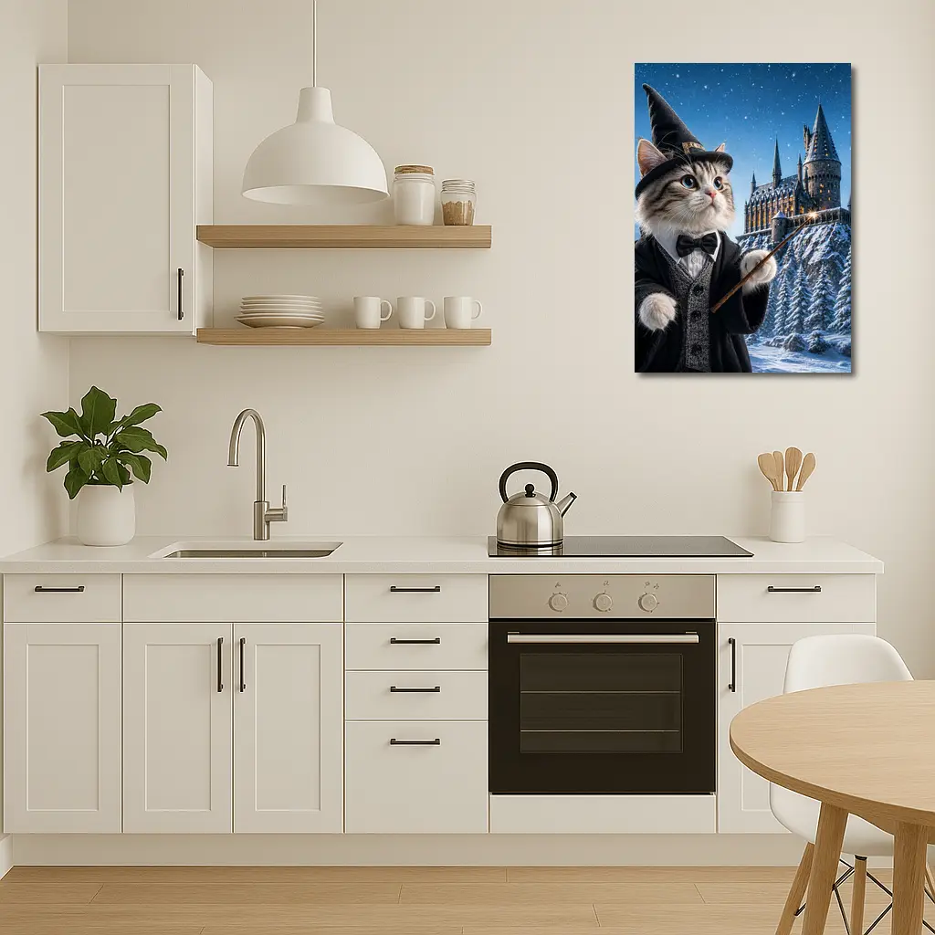 Wizard Cat Harry Potter Style Magic Castle – Wall Art
