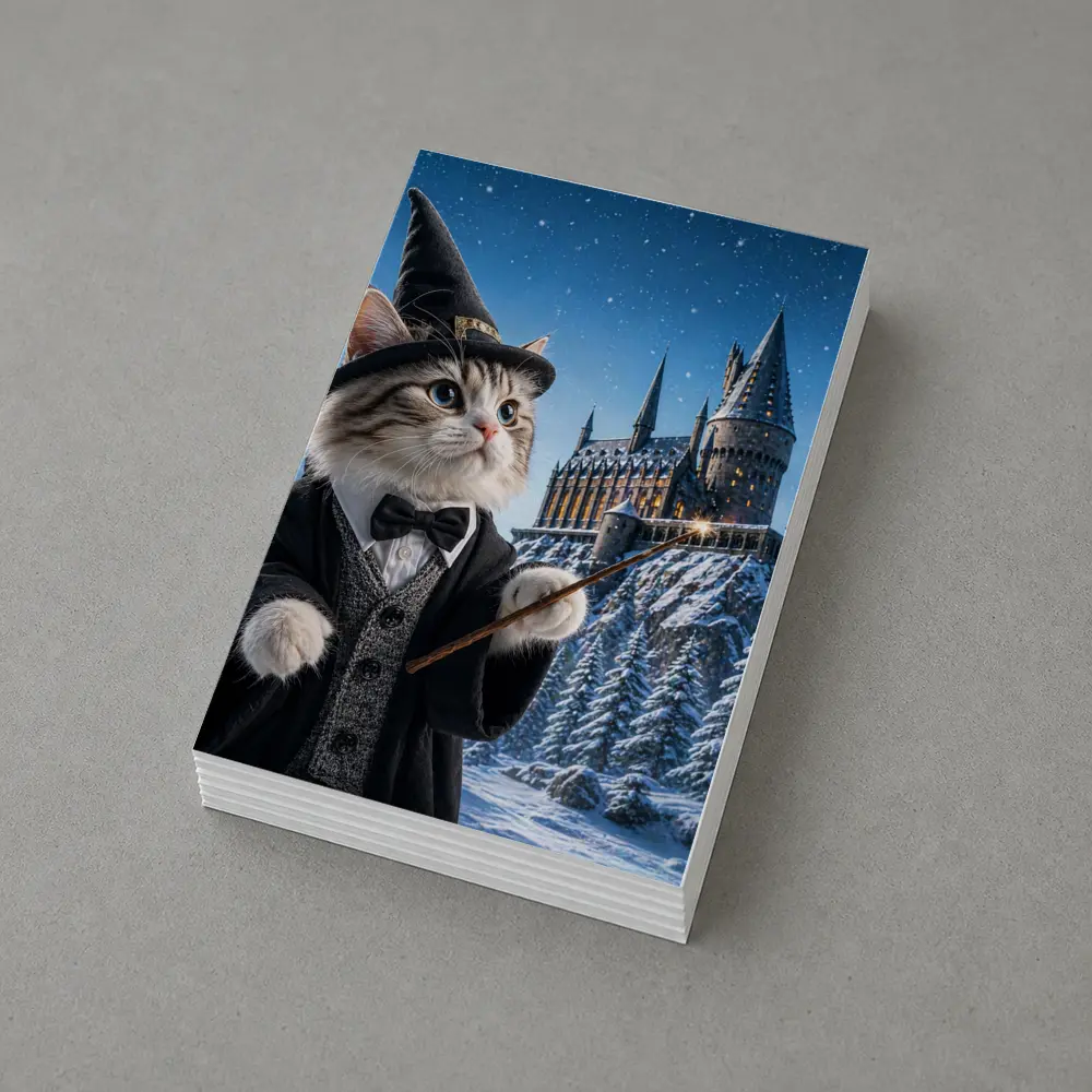 Wizard Cat Harry Potter Style Magic Castle – Postcards