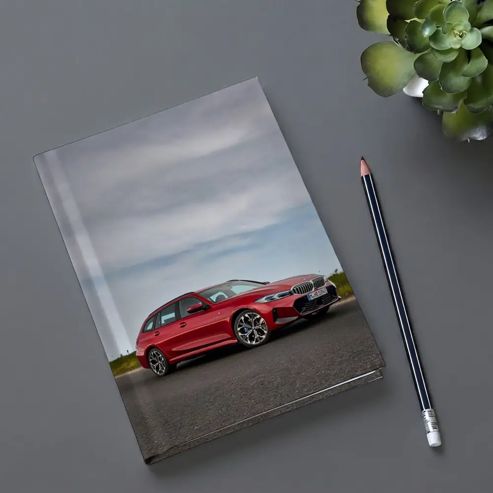 BMW 3 Series Touring Red on Open Road – Notebooks