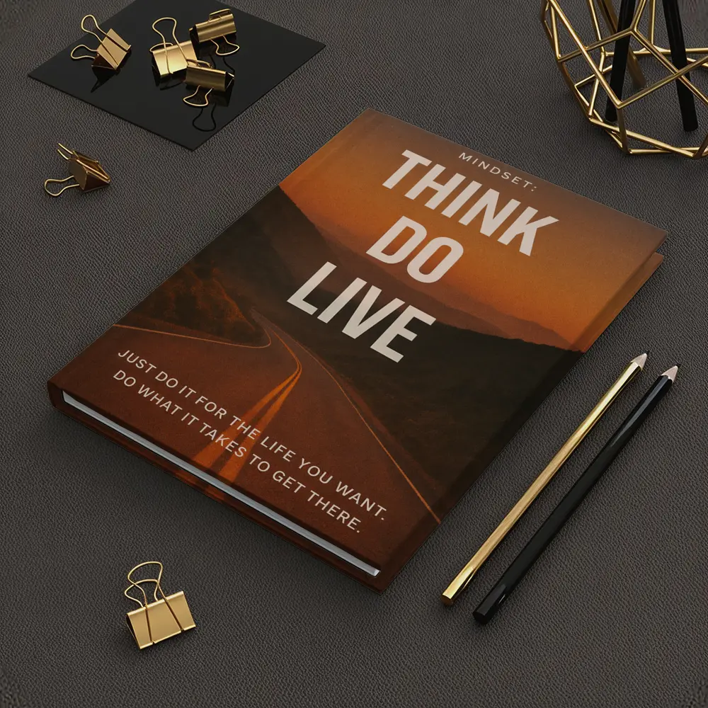 Mindset Think Do Live Road Motivational – Notebooks