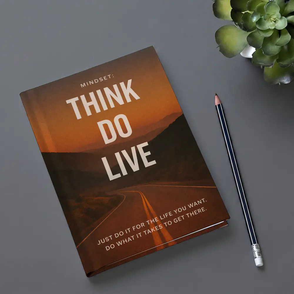 Mindset Think Do Live Road Motivational – Notebooks