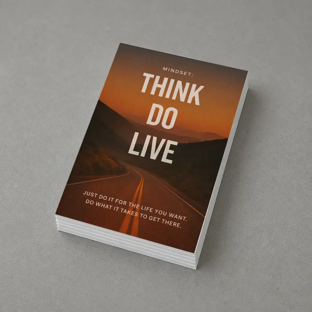 Mindset Think Do Live Road Motivational – Postcards