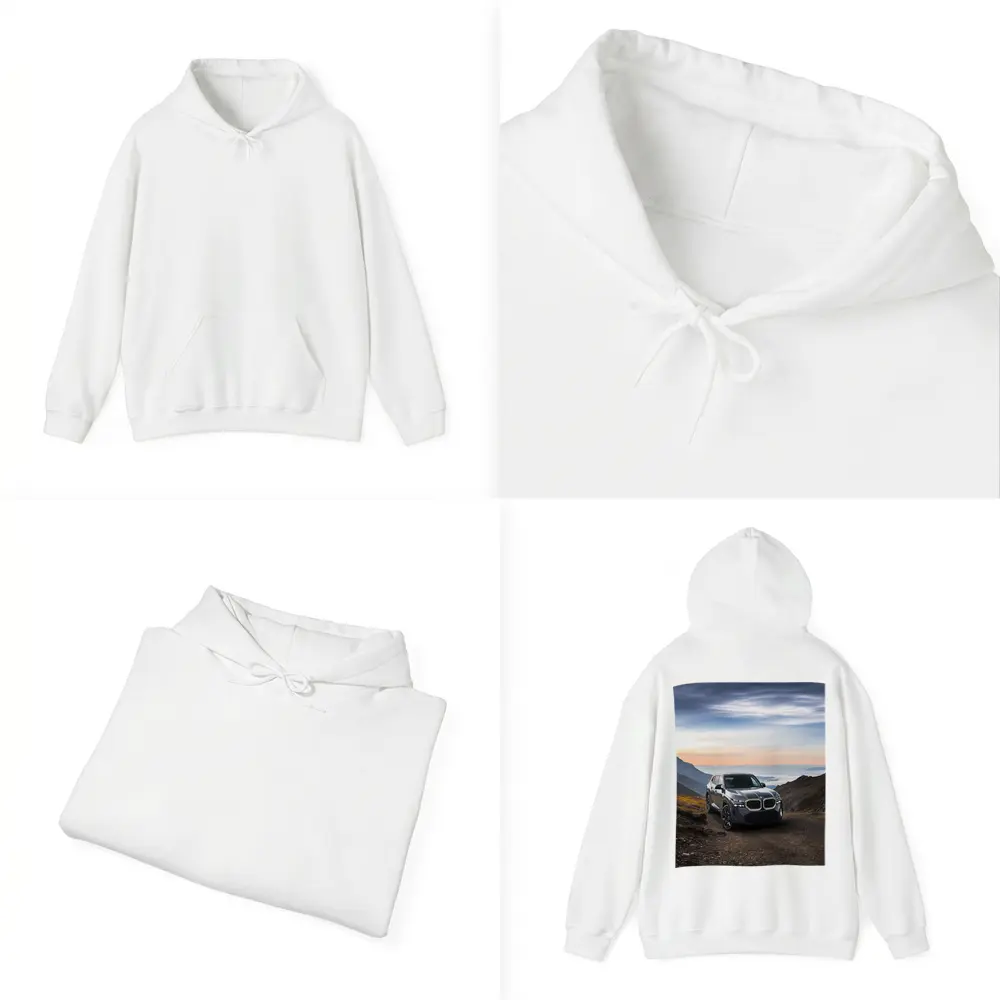 BMW XM SUV Mountain Road Dramatic Sky – Hoodies