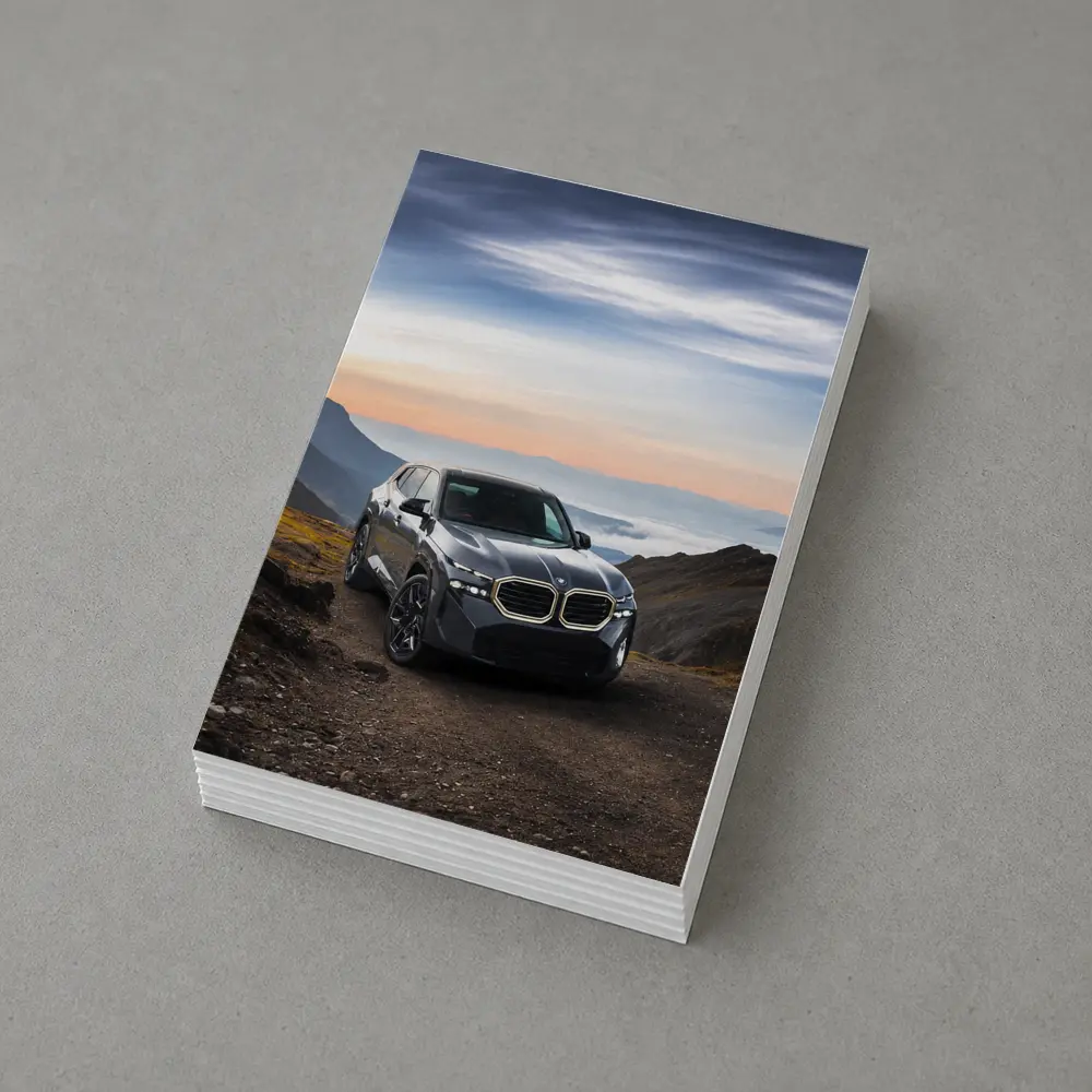 BMW XM SUV Mountain Road Dramatic Sky – Postcards