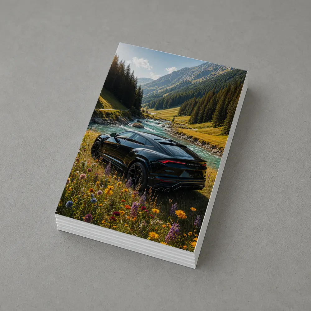 Lamborghini Urus Black SUV Mountain Valley – Postcards