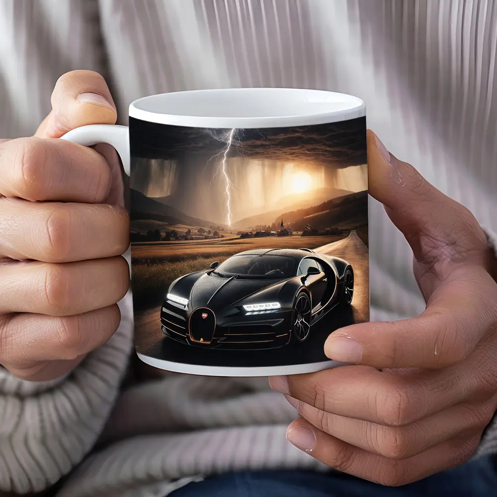 Bugatti La Voiture Noire Thunderstorm Road – Mugs