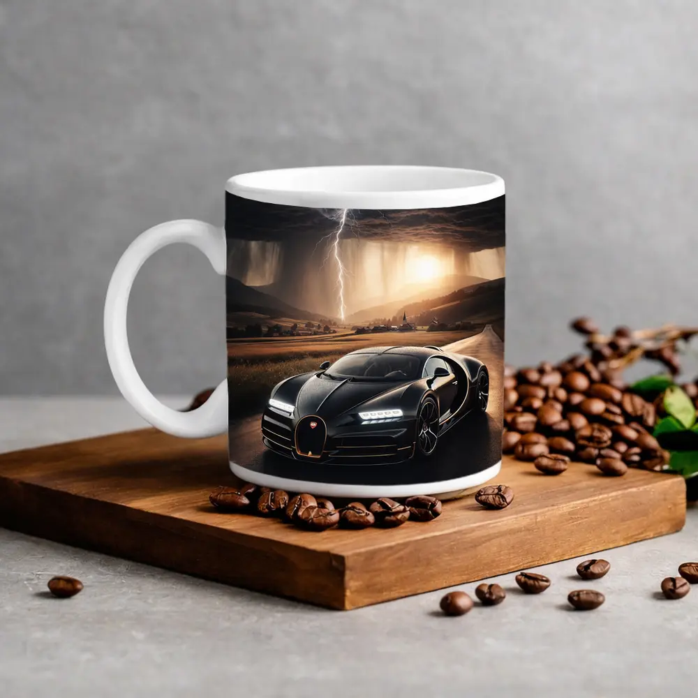 Bugatti La Voiture Noire Thunderstorm Road – Mugs