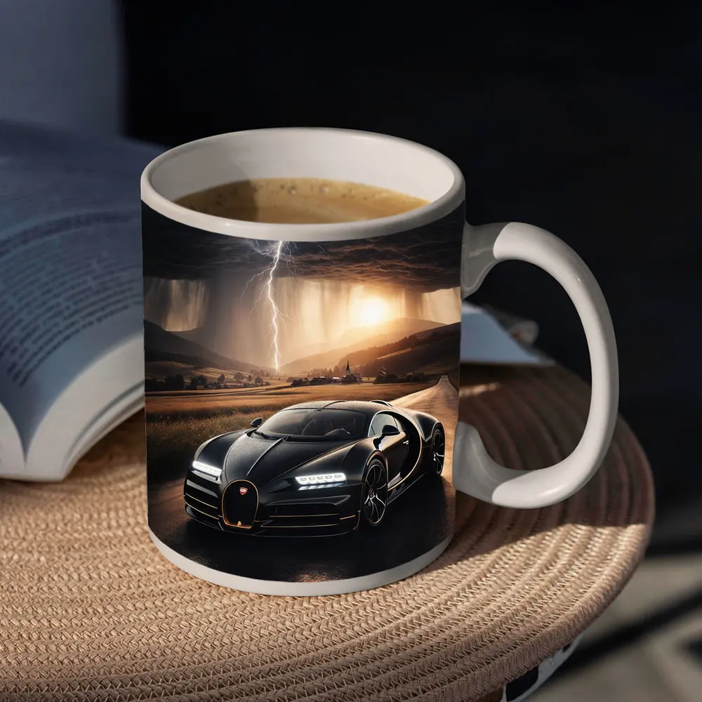 Bugatti La Voiture Noire Thunderstorm Road – Mugs