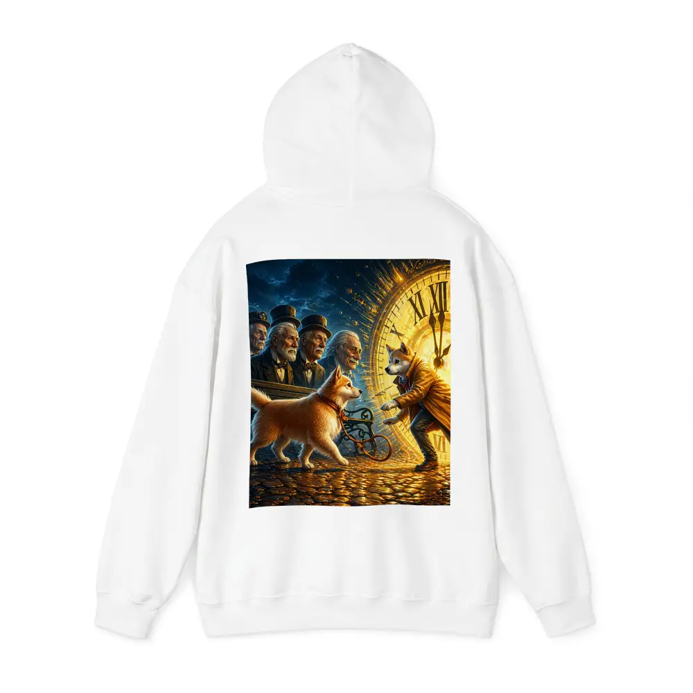 Shiba Inu Dog Giant Clock Fantasy Scene – Hoodies