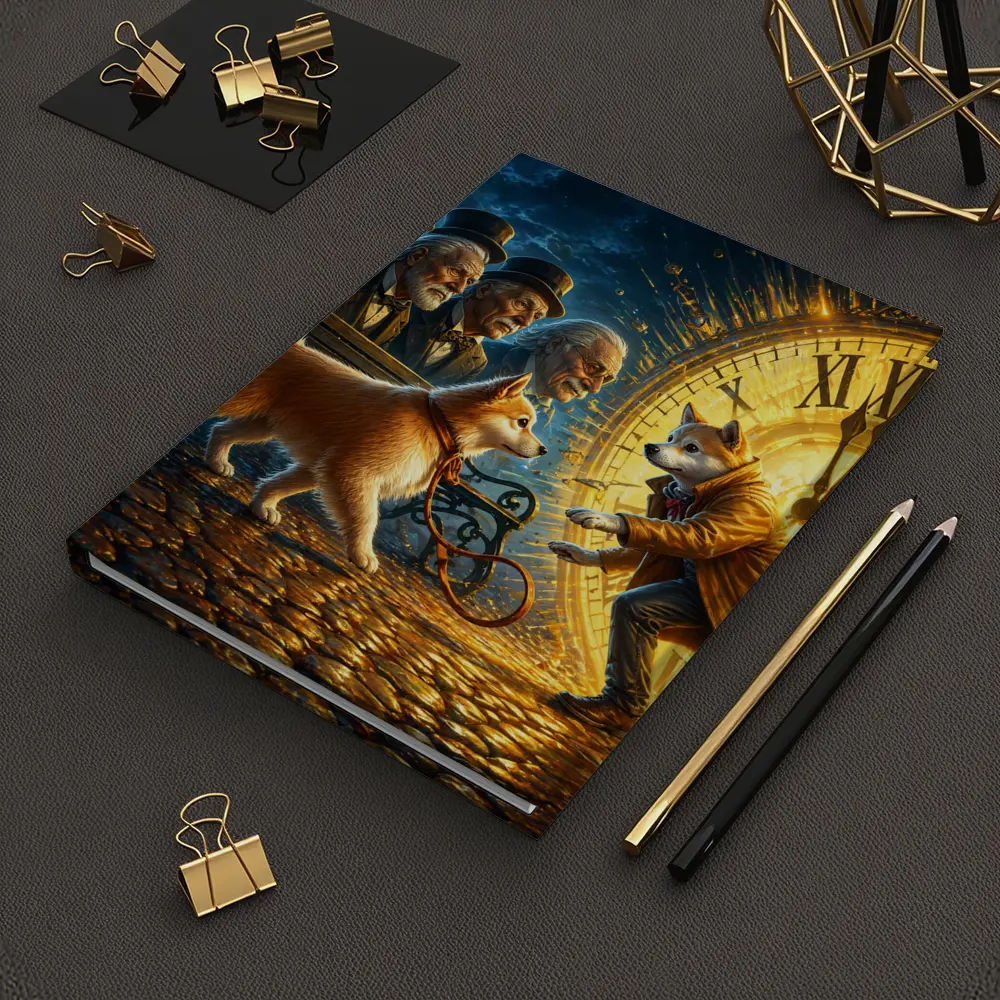 Shiba Inu Dog Giant Clock Fantasy Scene – Notebooks