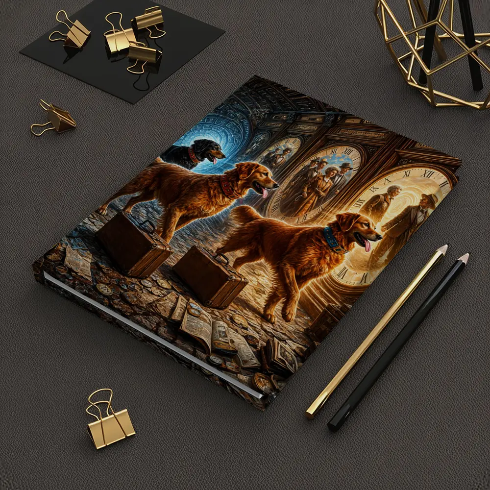 Golden Retrievers Time Travel Steampunk Adventure – Notebooks