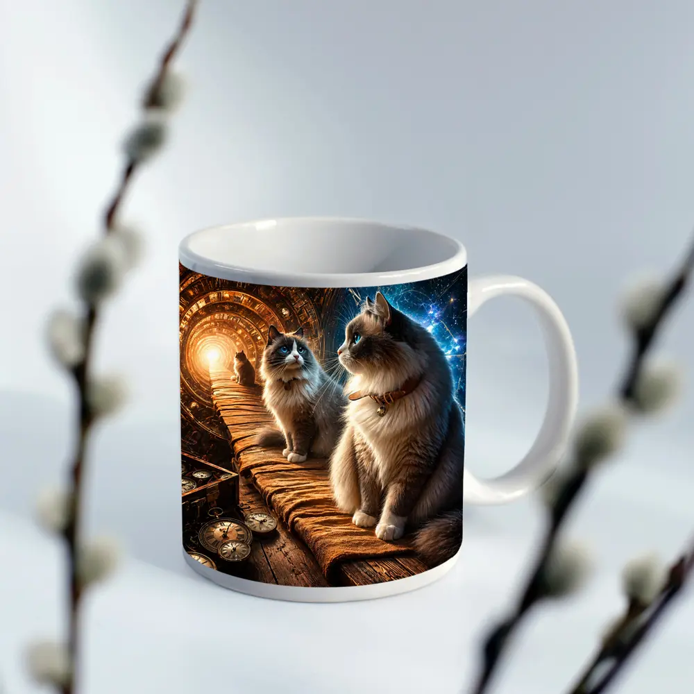 Ragdoll Cats Steampunk Space Time Portal – Mugs