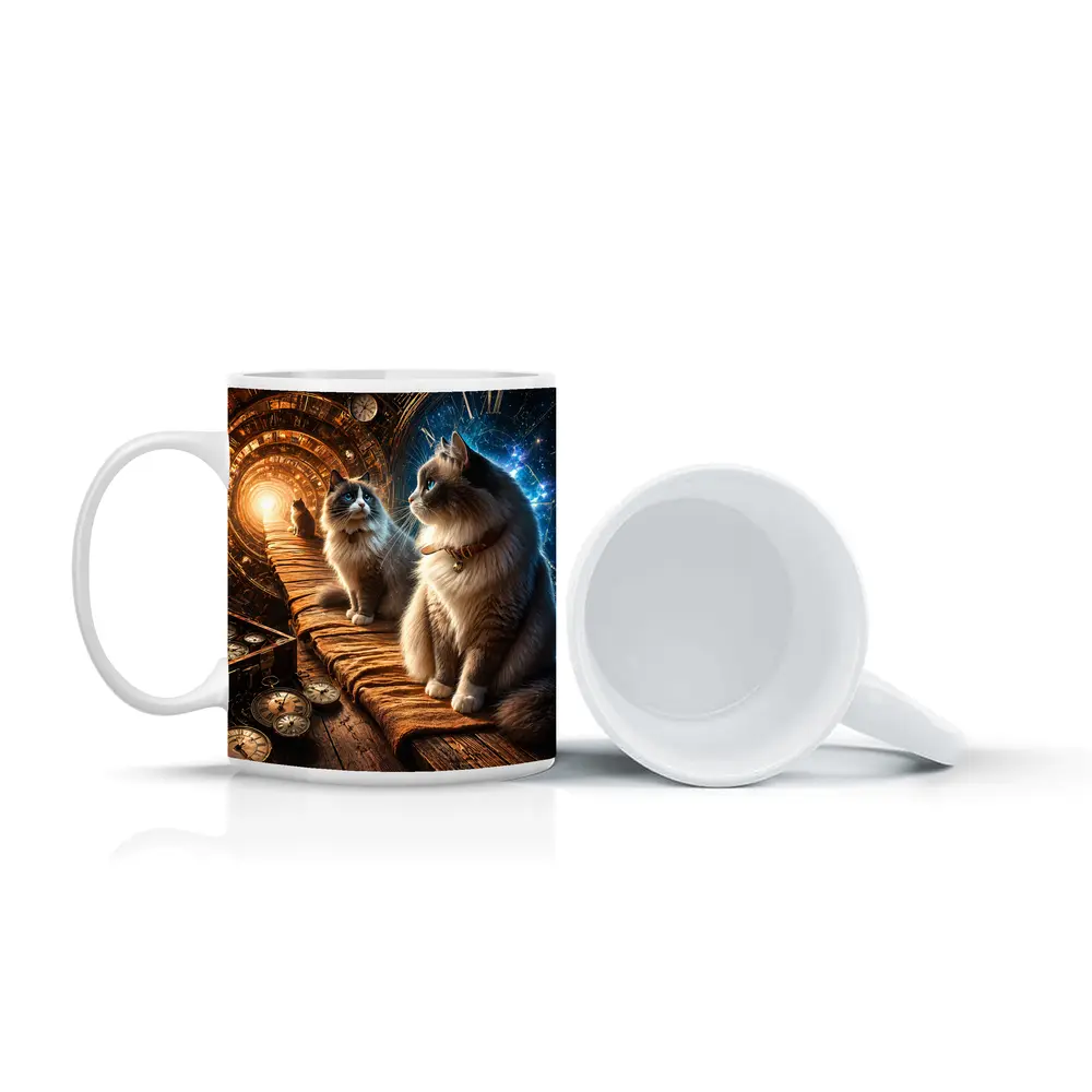 Ragdoll Cats Steampunk Space Time Portal – Mugs