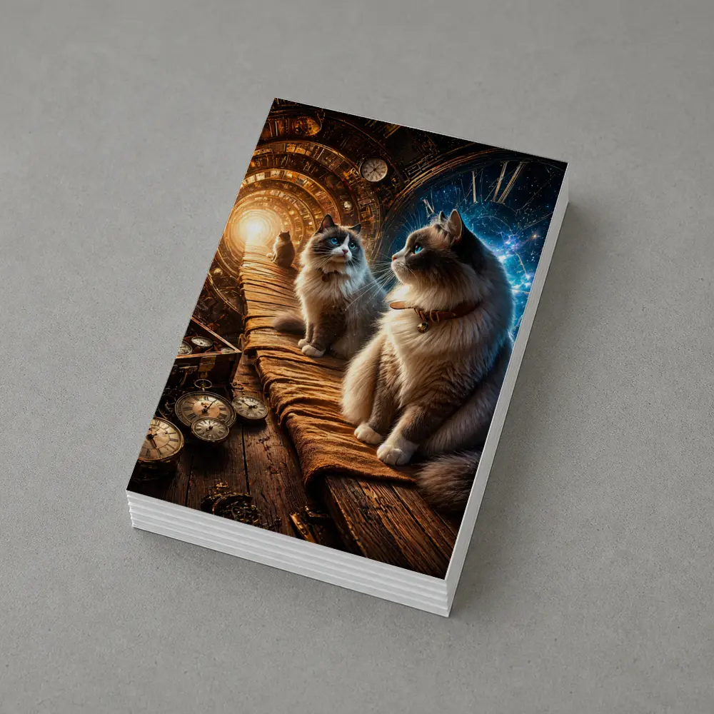 Ragdoll Cats Steampunk Space Time Portal – Postcards