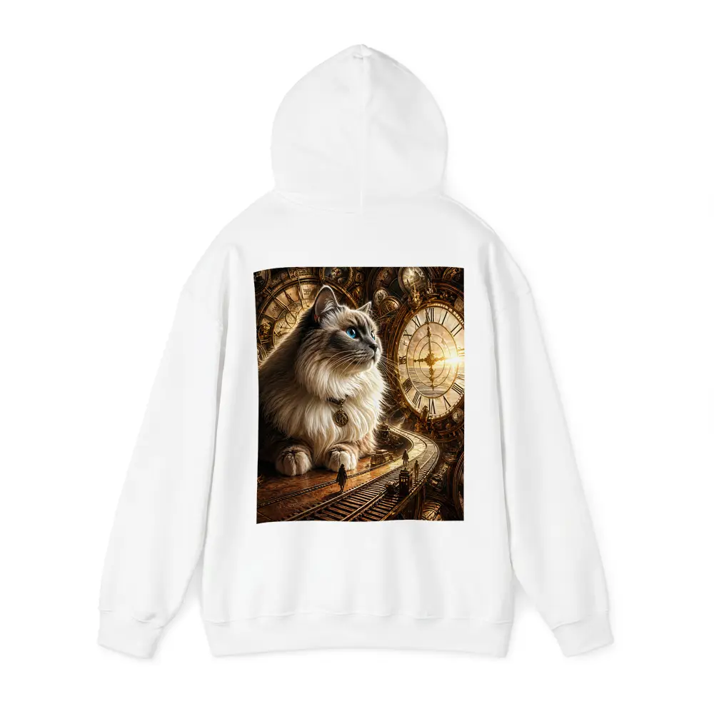 Ragdoll Cat Steampunk Clocks Fantasy Scene – Hoodies